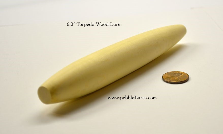 balsa fishing lure blanks 6.0" Torpedo Turned Wood Lure Blank