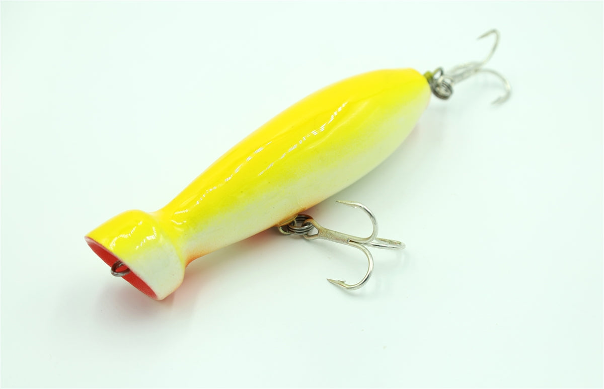 Ultra Yellow Spray Popper 5.5" | 2.5oz TopWater Wood Popper lure