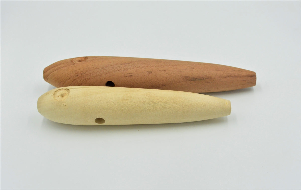 Large 6.0" inch wood Musky & Surf Fishing lure blank | through hole / belly hole & eye sockets