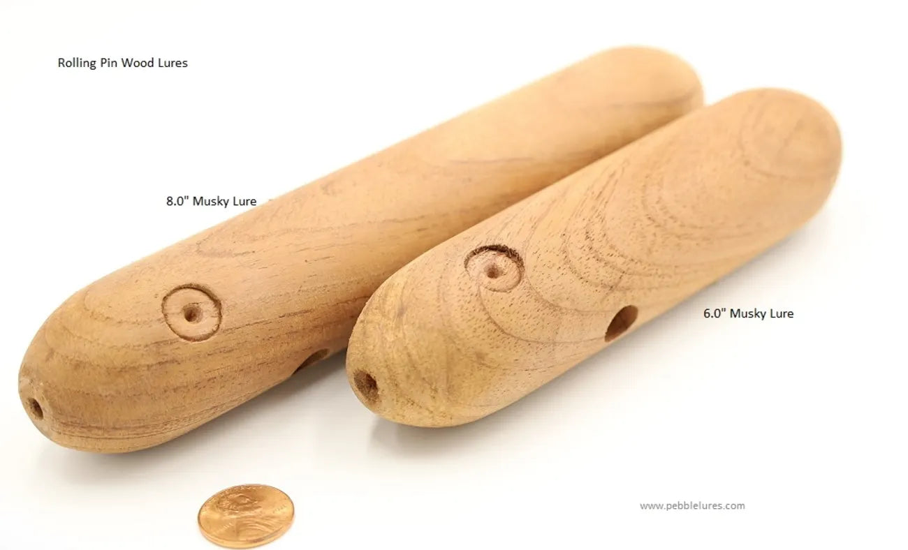 Rolling Pin Lure | Large 6.0" inch uniform thickness blank with eye sockets, belly and through hole